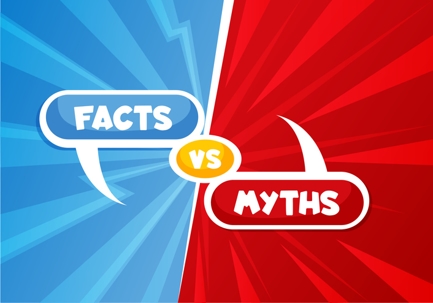 text that says facts vs. myths